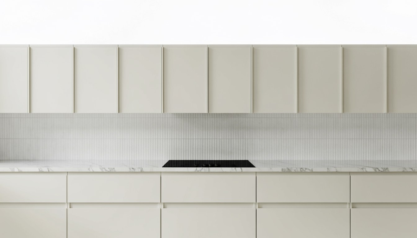 Straight-on kitchen elevation used for shade visualisation